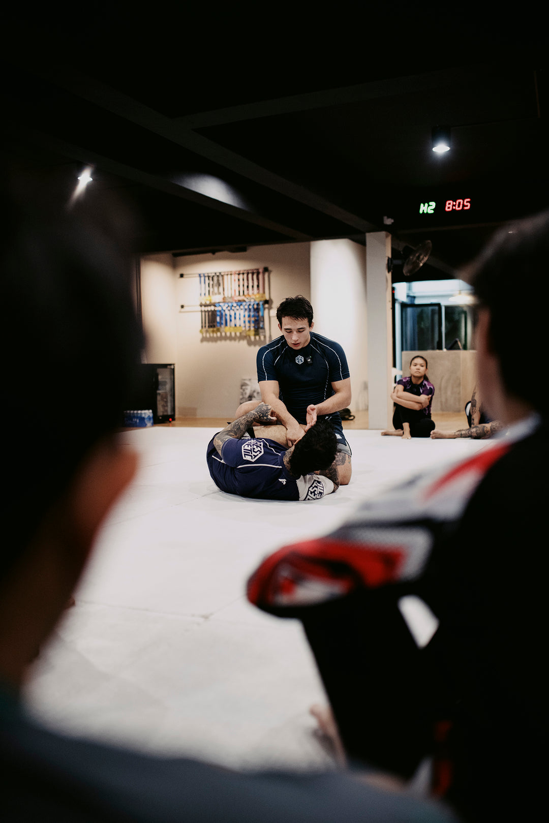 'Fine Lines' Jozef Chen Combat Shorts (Ink)