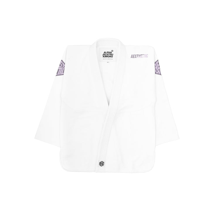 Alpha+ Kids Kimono (White/Lilac)