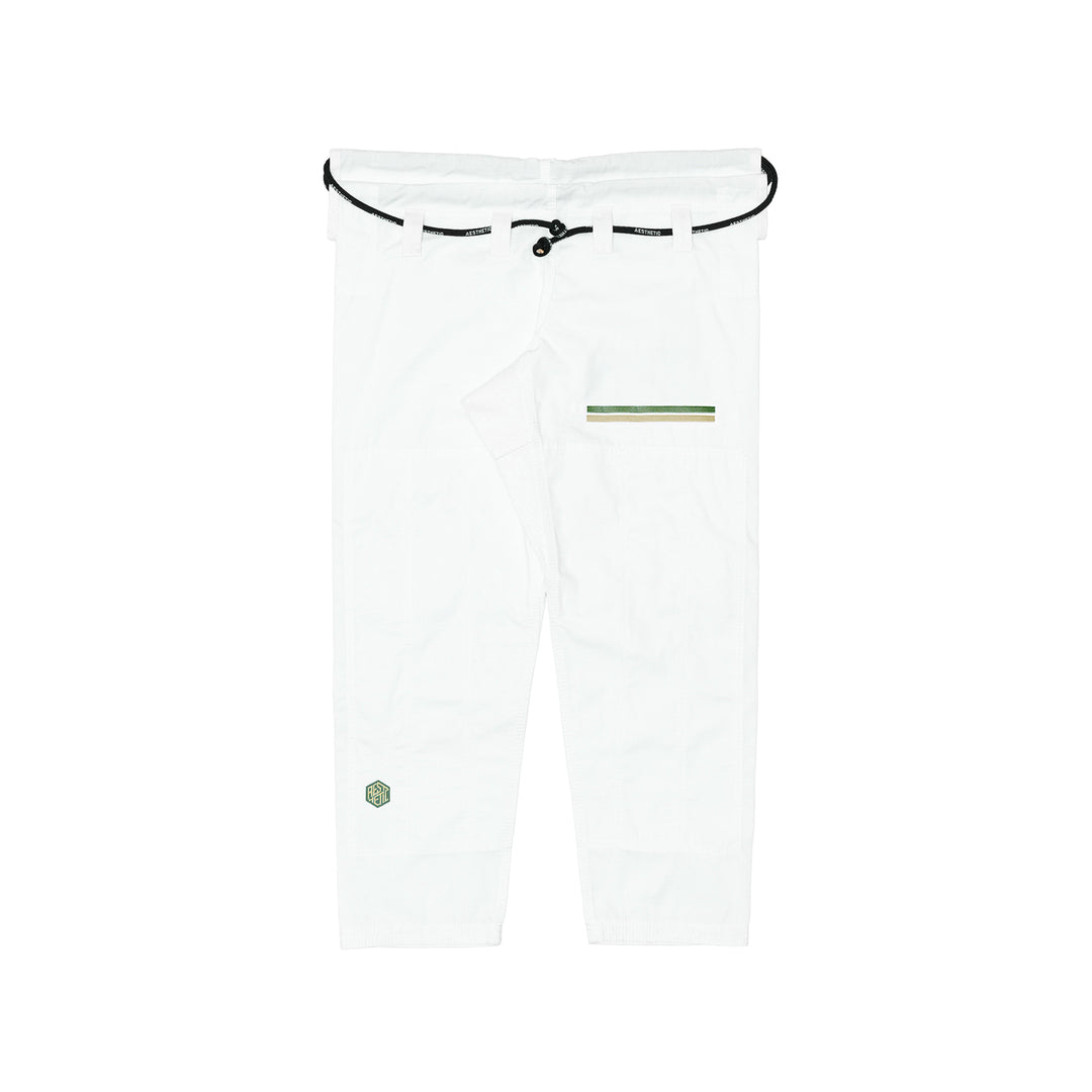 The Competitor Kids Kimono (White/Pine Green)