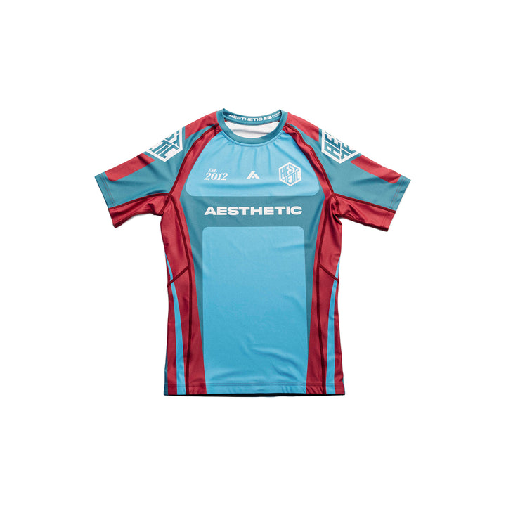 Cross Short Sleeve Rashguard (Maroon)