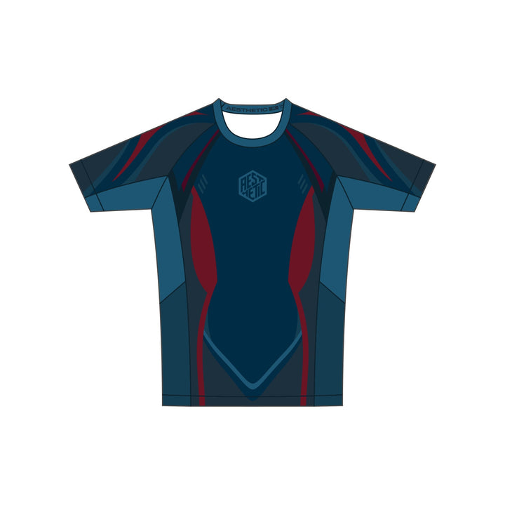 'Prussian Blue' Jozef Chen Short Sleeve Rashguard