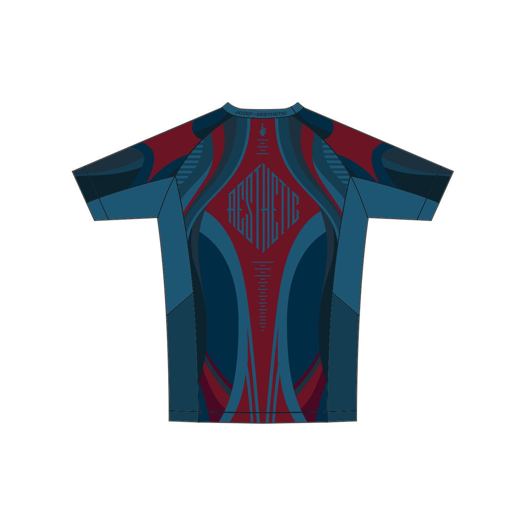 'Prussian Blue' Jozef Chen Short Sleeve Rashguard